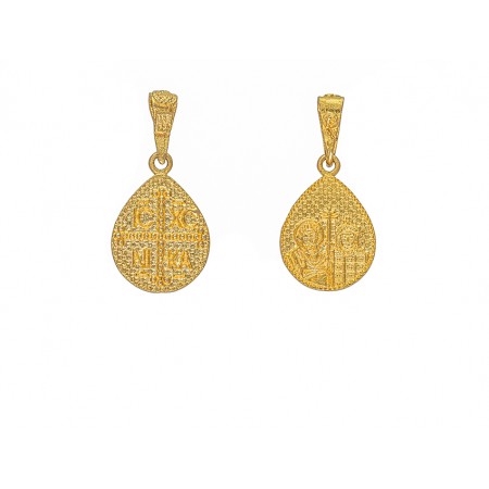 Κωνσταντινάτο χρυσό Κ14 δάκρυ διπλής όψης