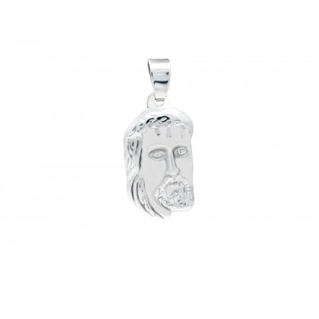 Κρεμαστό φυλακτό λευκό χρυσό Κ14 κεφαλή Χριστού Κρεμαστό φυλακτό λευκό χρυσό Κ14 κεφαλή Χριστού