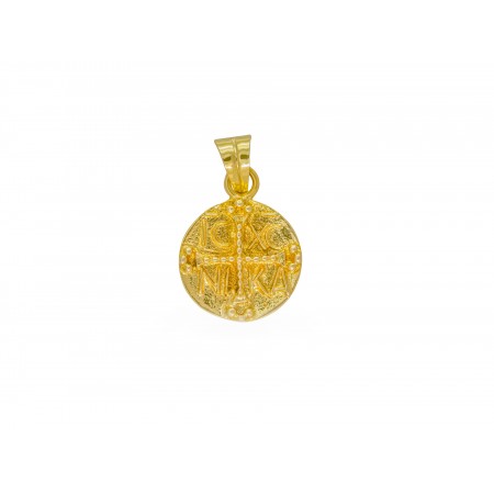 Κρεμαστό φυλακτό χρυσό Κ14 μονής όψης Κρεμαστό φυλακτό χρυσό Κ14 μονής όψης